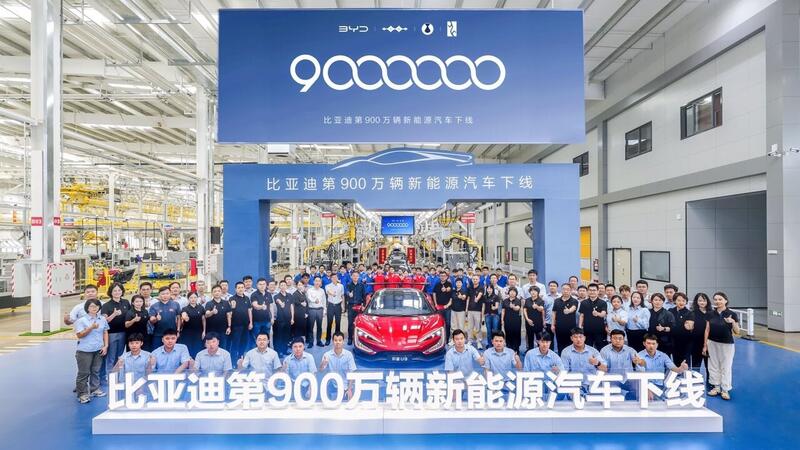 BYD rompe récords al producir 9 millones de vehículos enchufables