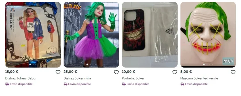 Productos venta Wallapop Joker Merca2.es