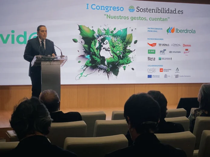 Sergio Arjona, Viceconsejero andaluz de Sostenibilidad, durante su intervención en el I Congreso de Sostenibilidad