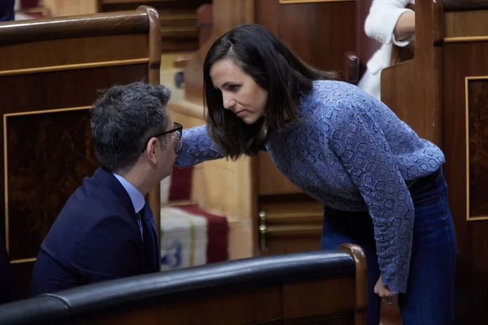 Felix Bolaños e Ione Belarra impuestazo