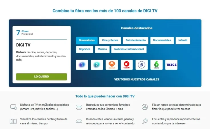 Digi estrena su servicio TV en España a solo 7 euros al mes 