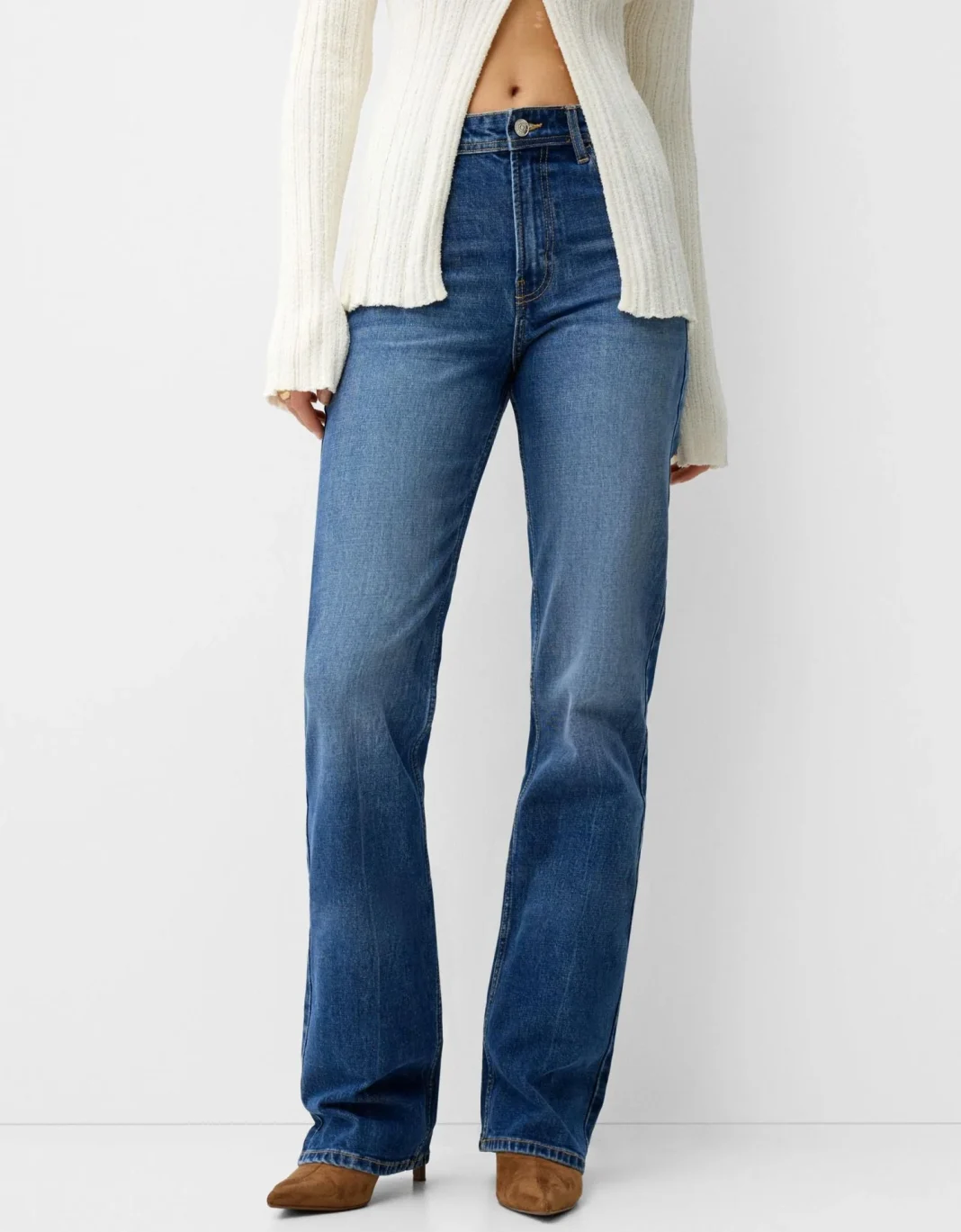 Jeans high waist straight confort