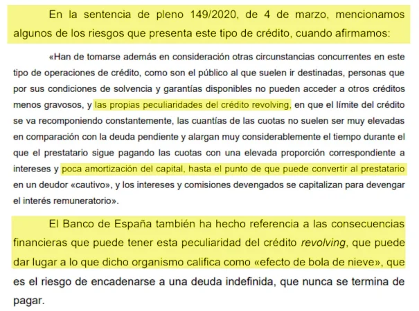 La sentencia del Supremo se basa en otro fallo contra las tarjetas revolving de Wizink